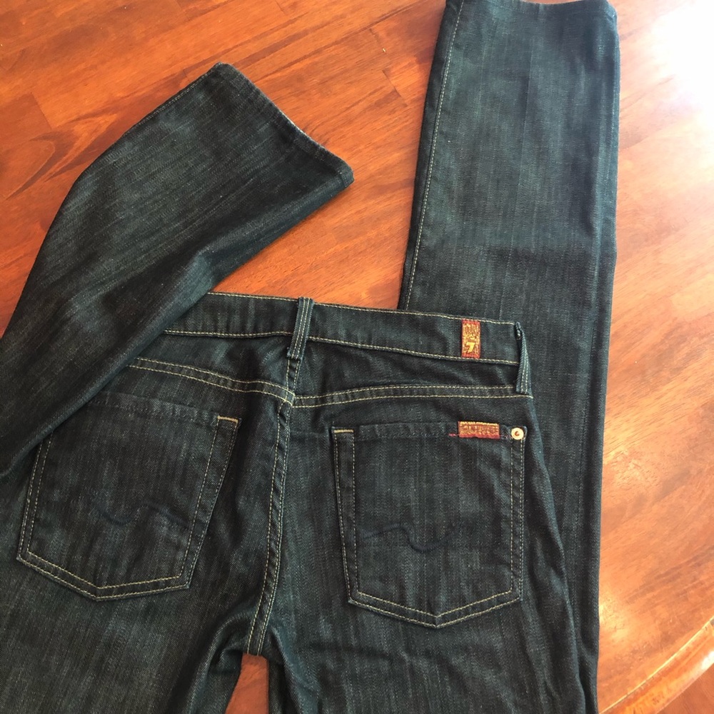 7 For All Mankind dark blue jeans